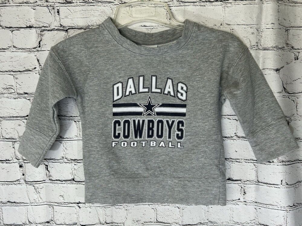 NFL Teams Dallas Cowboys Sweatshirt Girls Youth Size XS Grey Pullover Game Day